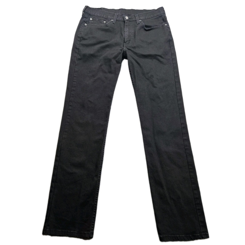 Levis 514 Jeans Men 32x33 Black Mid Rise Straight Grunge Punk Skater Black Label